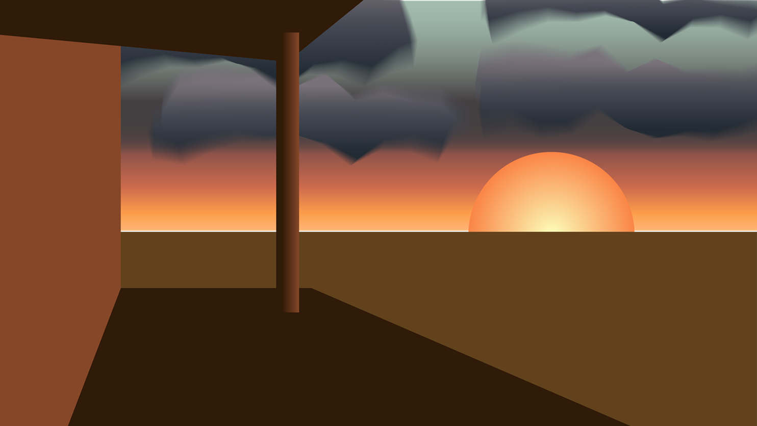 Rough sunrise sketch